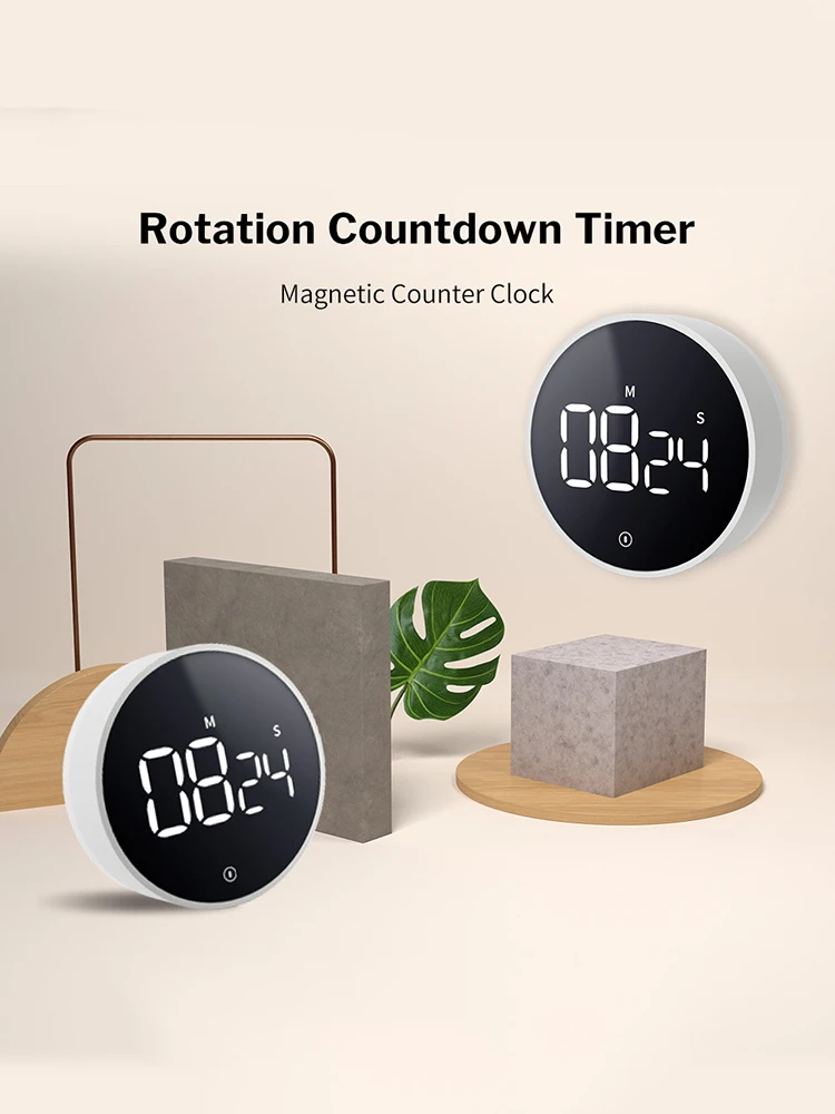 

XIAOMI Rotation Countdown Timer Magnetic Kitchen Digital Timer Stopwatch Alarm Time Counter Clock Bake Kitchen Accessories Tool