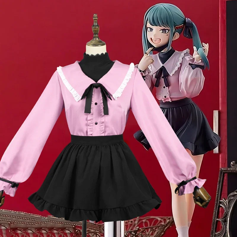 Вампир Мику карнавальный костюм парик косплей аниме розовое кавайное платье