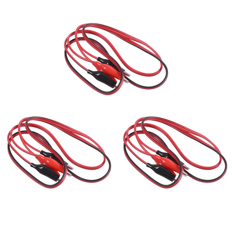 

6Pcs 92 Cm Dual Double Ended Probe Cayman Alligator Clip Cable