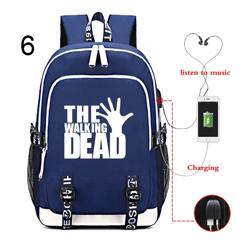 Рюкзак с USB-зарядкой для мужчин и женщин популярный ранец принтом короли Deads