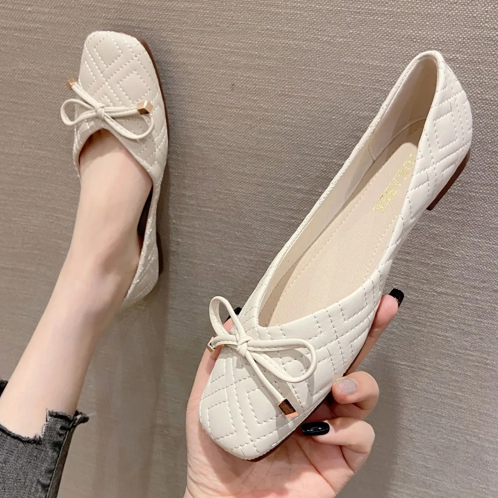 NEW Fashion Brand Women's Ballet Flat Shoes 2022 Spring Summer Bowtie Soft Office Ladies Work Driving Shoes Casual Loafers