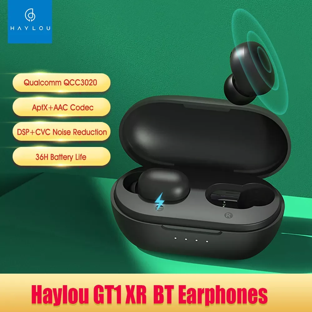 

Haylou GT1 XR True Wireless Stereo BT5.0 Sports Earphones Qualcomm QCC3020 aptX+AAC Codec Sweatproof Voice Assistant Earbuds
