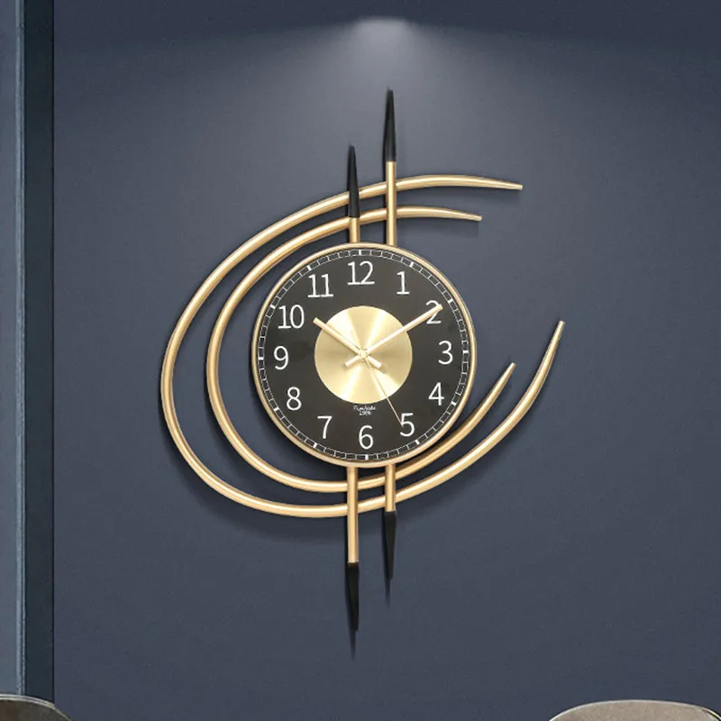 

Creative modern minimalist automatic mechanical personality home light luxury Nordic clock home decoration wall clock