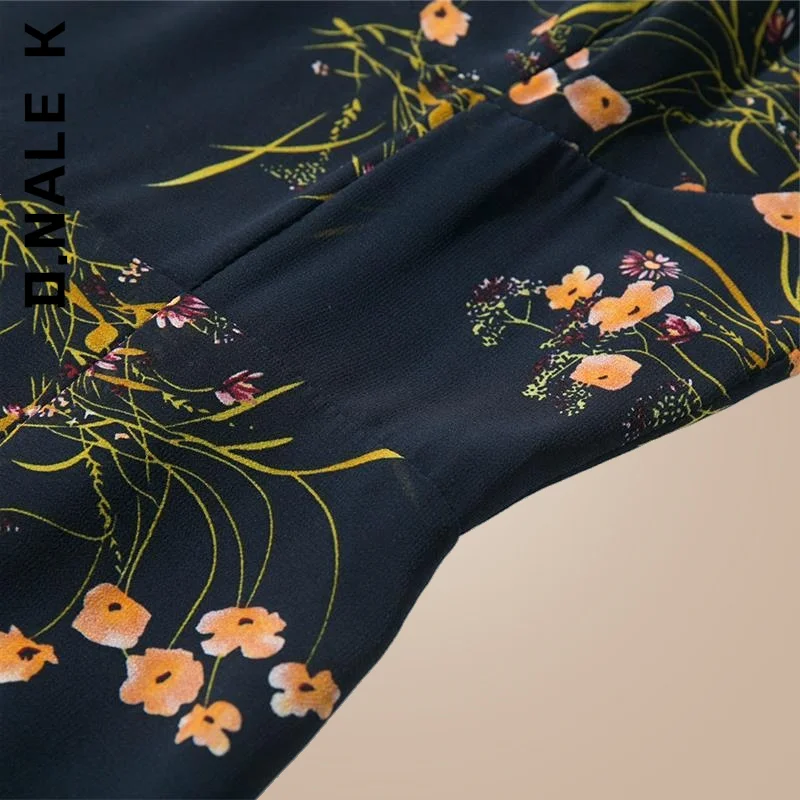 D.Nale K 2022 Elegant Vintage Floral Dress Sleeveless Dresses For Women Frill Sweetheart Neck Strap Tie Ruffle Hem Beach Dress images - 6