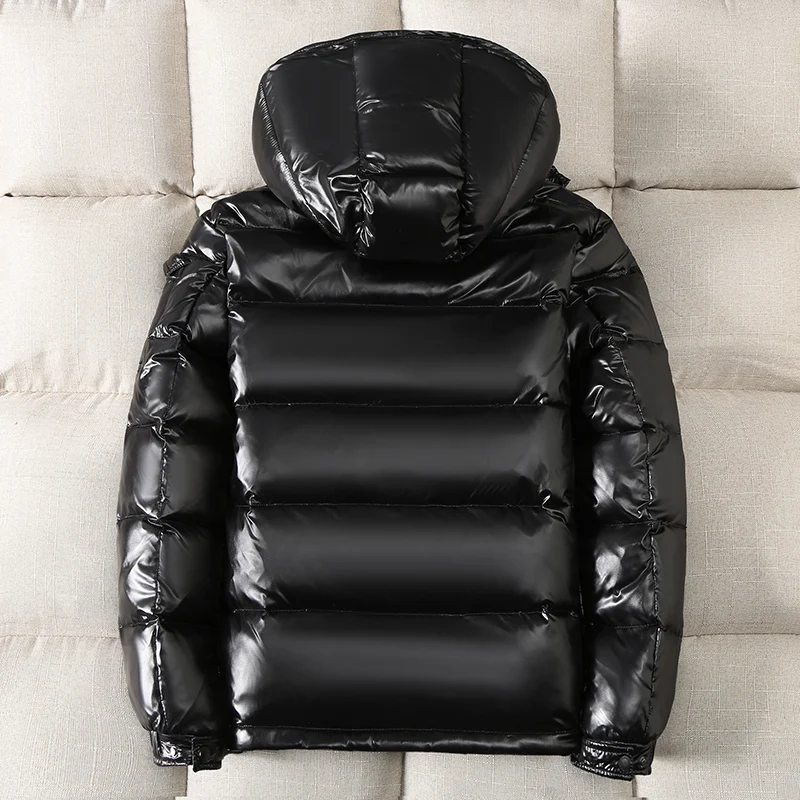 Winter down jacket men's short style 2022 new warm couples trend wash free thickened white eiderdown men's jacket