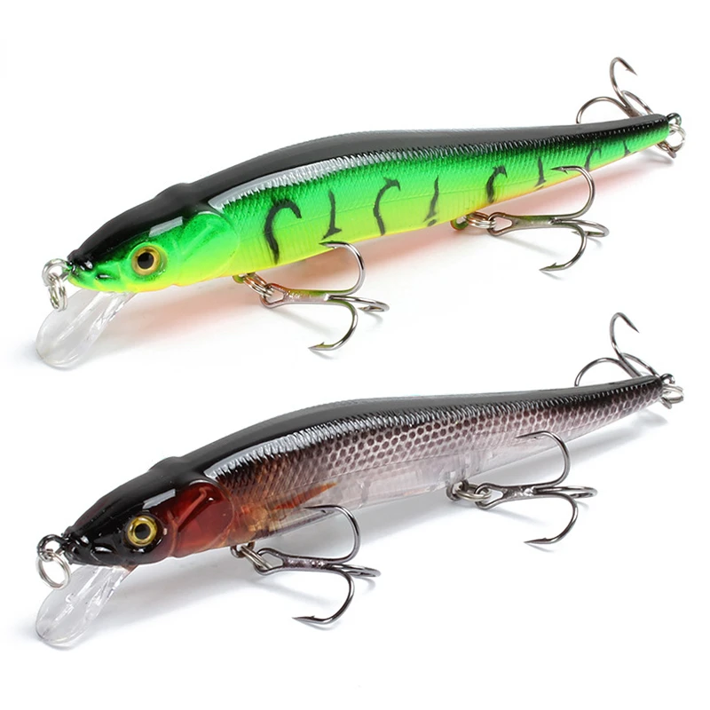 

Minnow Fishing Lure 11.5cm 13.9g Floating Artificial Hard Bait Bass wobbler Lures Crankbait Pike Treble Hooks tackle