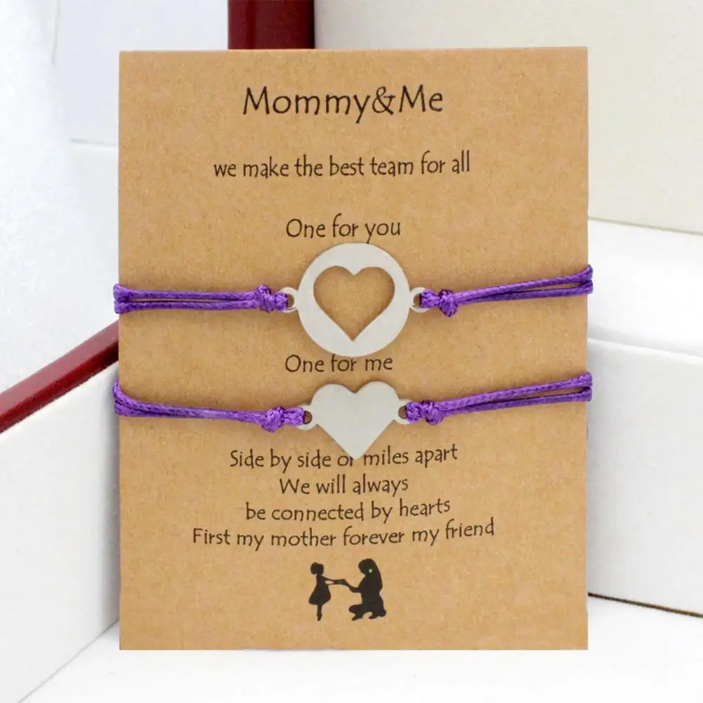 Stylish Mom Daughter Bracelet All-match Back to School Gifts Mother Daughter Bracelet Mommy Me Bracelet 1 Pair images - 6