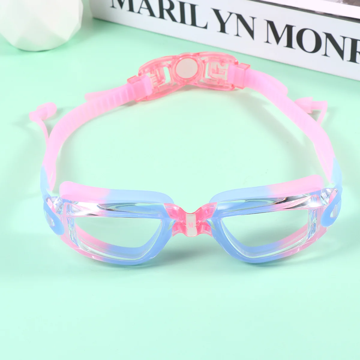 

Waterproof Swimming Glasses Anti-fog Lens Transparent Swimming Eyewear Swimming Goggles for Children Kids )