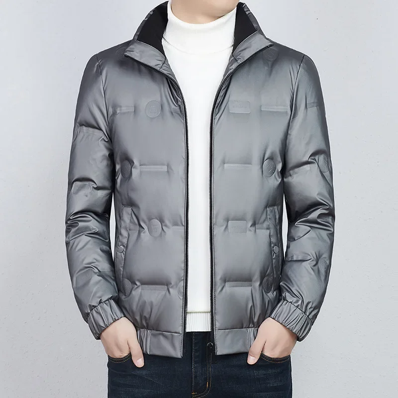 Новинка Мужская модная одежда с воротником-стойкой яркое лицо для молодежи