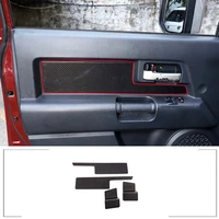 car accessories 4 pcs abs carbon fiber inner door panel decorative trim for toyota fj cruiser 2007 2021 interior cover molding