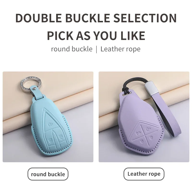 Чехол для автомобильного ключа из искусственной кожи Changan CS35 PLUS CS75PLUS CS55PLUS Eado UNI-T