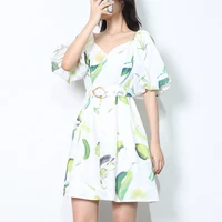 colorblock dress for women v neck short sleeve high waist mini dresses female korean fashion clothing style