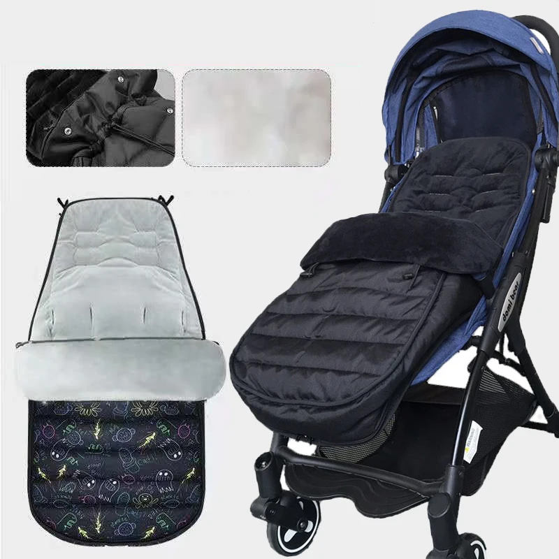

Зимний утолщенный спальный мешок, теплый детский спальный мешок-конверт, ветрозащитный водонепроницаемый чехол для ног коляски, аксессуары для коляски