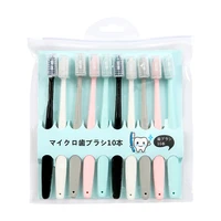 10pcsset kids adults soft bristled toothbrush adult teeth cute design training toothbrush dental tooth brush oral health care