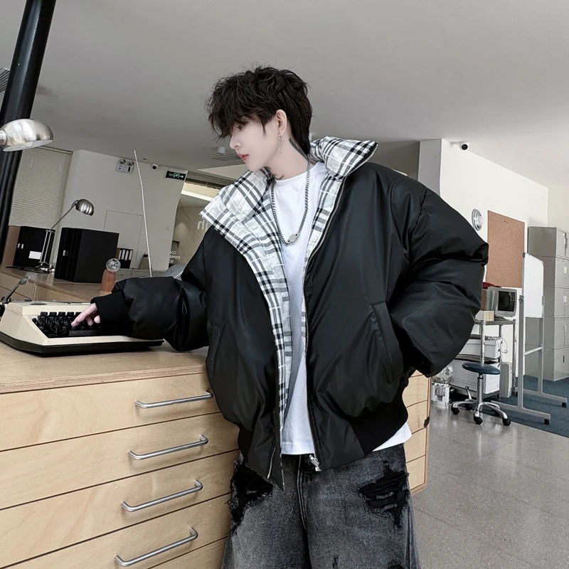 2024 новая зимняя куртка на хлопковой подкладке высококачественная клетчатая