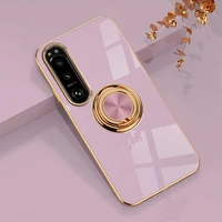 ring case for sony xperia 1 iv case soft luxury shock proof silicone cover for sony xperia 1 10 iv phone case