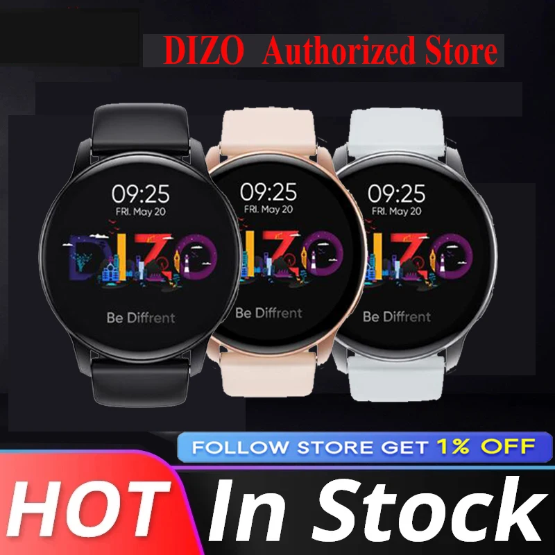 

Смарт-часы Realme DIZO женские, водонепроницаемые спортивные с фитнес-трекером и AMOLED дисплеем, с поддержкой Bluetooth