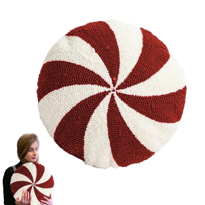 2024 рождественская подушка с конфетами и мятой милая плюшевая для куклы Candycane