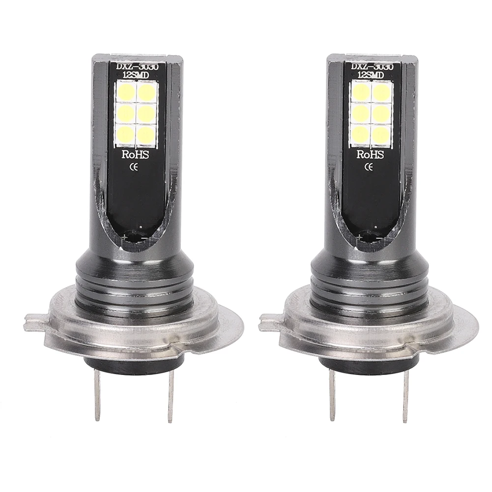 

2pcs H7 12LED Car Headlight Headlamp 3000K 24W 1000LM High Bright Fog Light