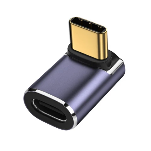 90 градусов USB C конвертер Thunderbolt Тип C адаптер женский и мужской правый угол локоть USBC наушники аудио данных зарядки удлинитель