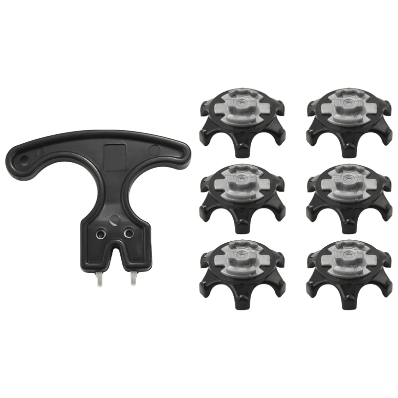 

30Pcs Golf Shoe Spikes Removal Tool Black Clamp Cleats Studs Replacement Plastic Comfort Durability With Removal Tool