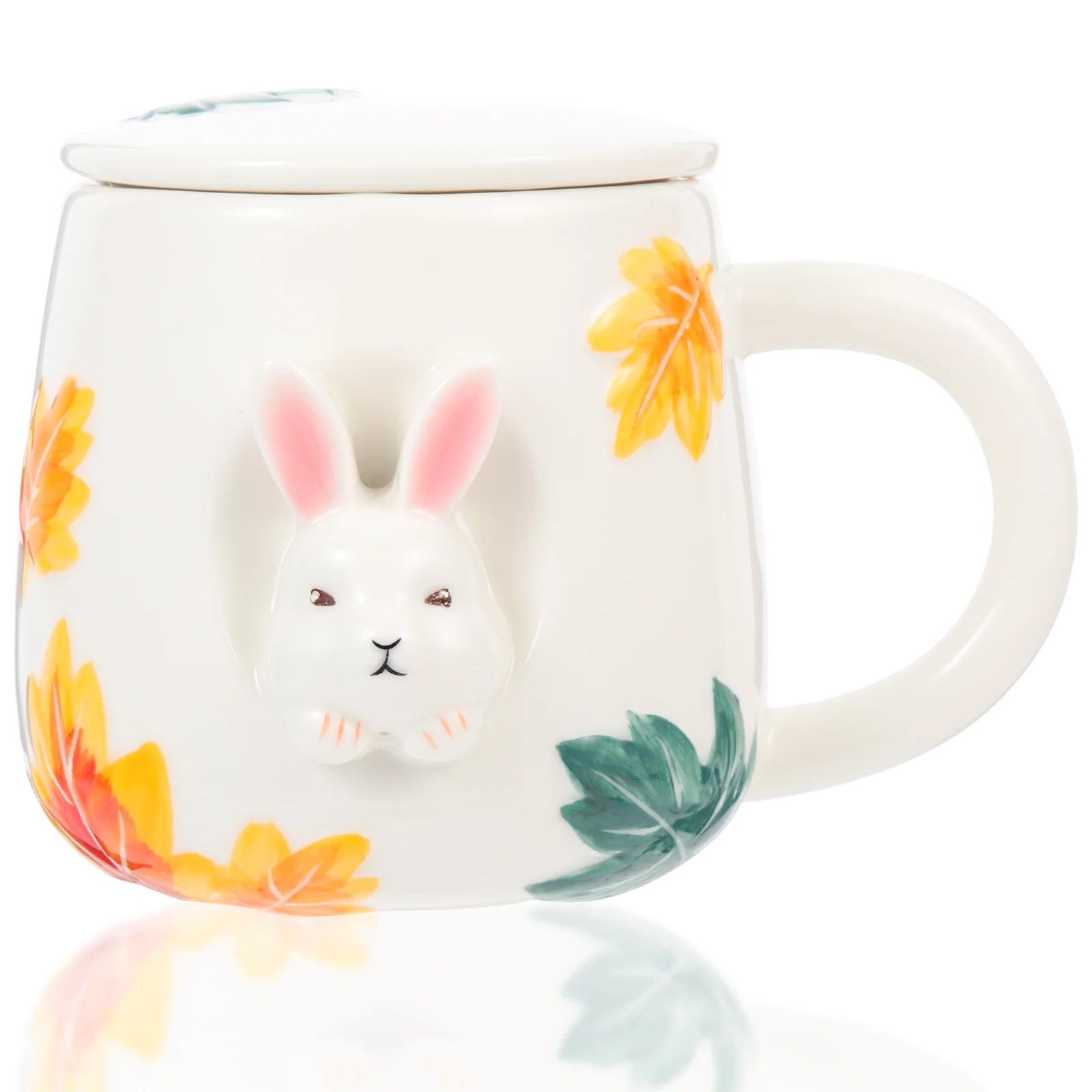 

Mug Coffee Mugs Cup Ceramic Fall Withcups Tea Latte Cute Lid Animal Water Drinking Cappuccino Breakfast Thanksgiving Novelty