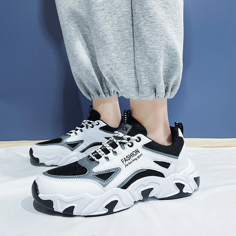 Anti-Slip Breathable Men's Casual Sneakers Comfortable Adult Teenagers Outdoor Running Shoes Walking Shoes School Sports Shoes