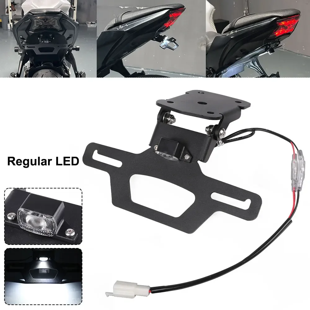 

Складной регулируемый кронштейн номерного знака мотоцикла для Kawasaki Z650 Ninja 650 ER650 EX650 17-25, аккуратная рамка регистрации