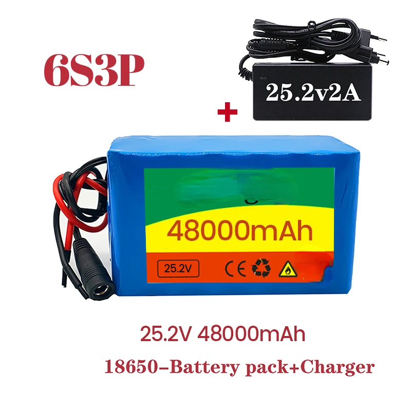 

Quality 6s3p 24 V 18650 Lithium Ion Battery 25.2 V 48000 MAH Electric Bicycle, Moped Electric Lithium Ion Battery Pack+chargerai
