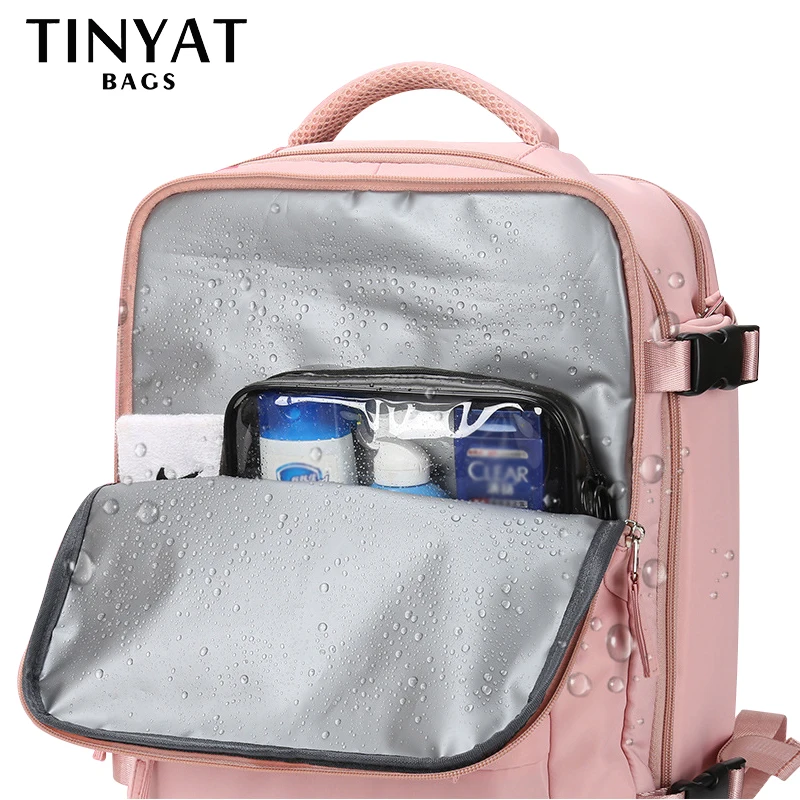 TINYAT Travel Backpack For Women Large Capacity Laptop Backpacks Waterproof Sports Yoga Luggage Bag Multifunction Ladies Bags