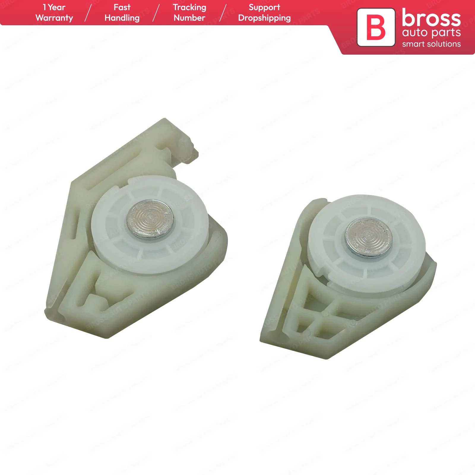 

BWR5392+BWR1063 Electrical Power Window Regulator Corner Clips Wheel Set 51718404 Front Left Door for Fiat Doblo Cargo MK1 119