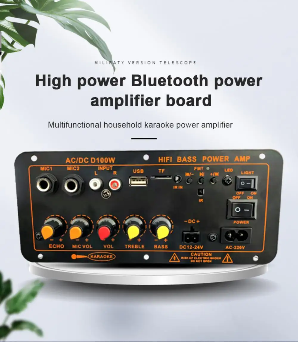 

Amplifier Board Bluetooth AUX TF Card USB 30-120W For 4 Ohm 40W Speaker 110V 220V 12V 24V Audio Amp Module For Subwoofer