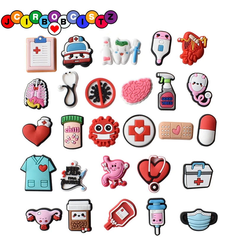 1 шт. медицинская серия обуви шармы симпатичный мультяшный стетоскоп Сердце DIY