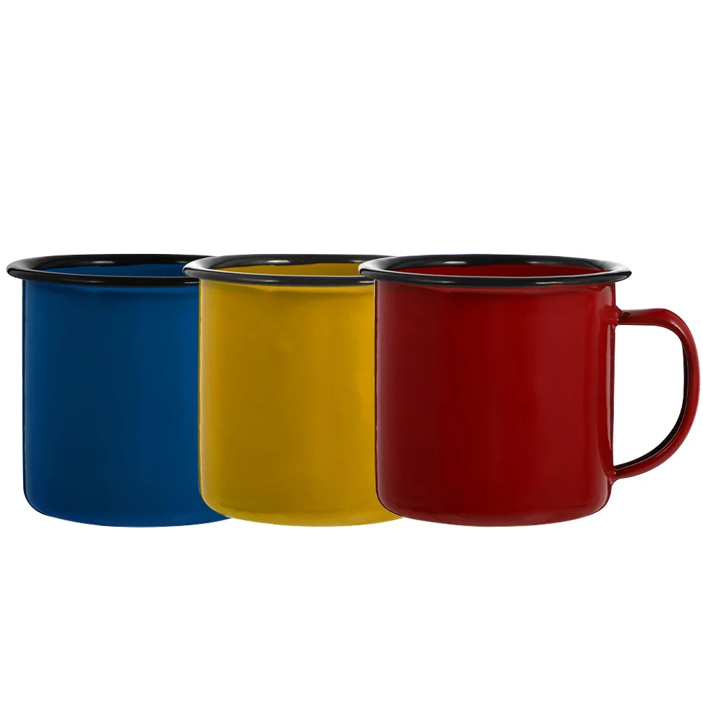 

Enamel Mugs Cups Mug Tin Camping Coffee Cup Drinking Camp Water Metal Tea Bulk Espresso Campfire