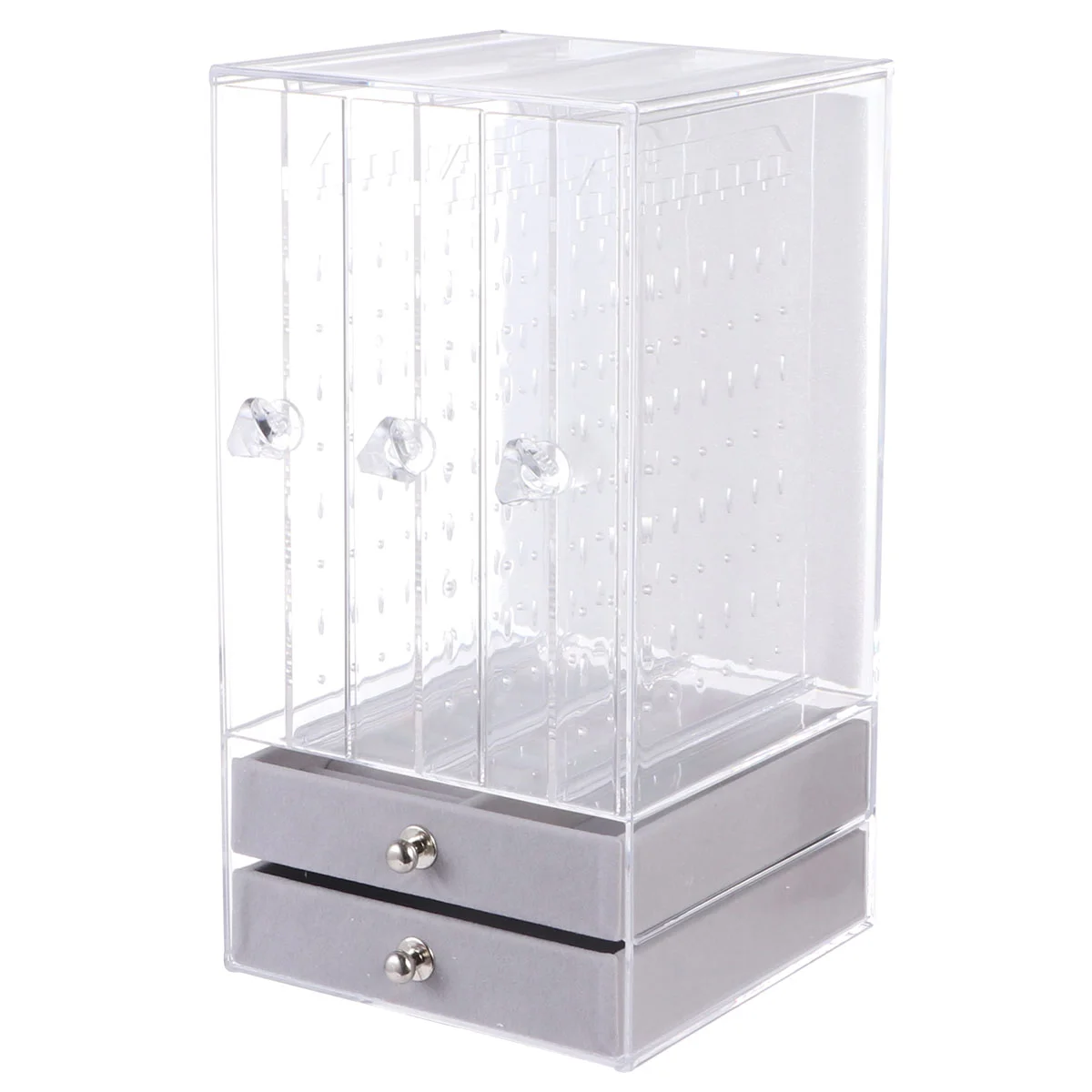 

Earring Display Stand Acrylic Jewelry Storage Holder Rack Organizer Drawers Hanging Tree Box