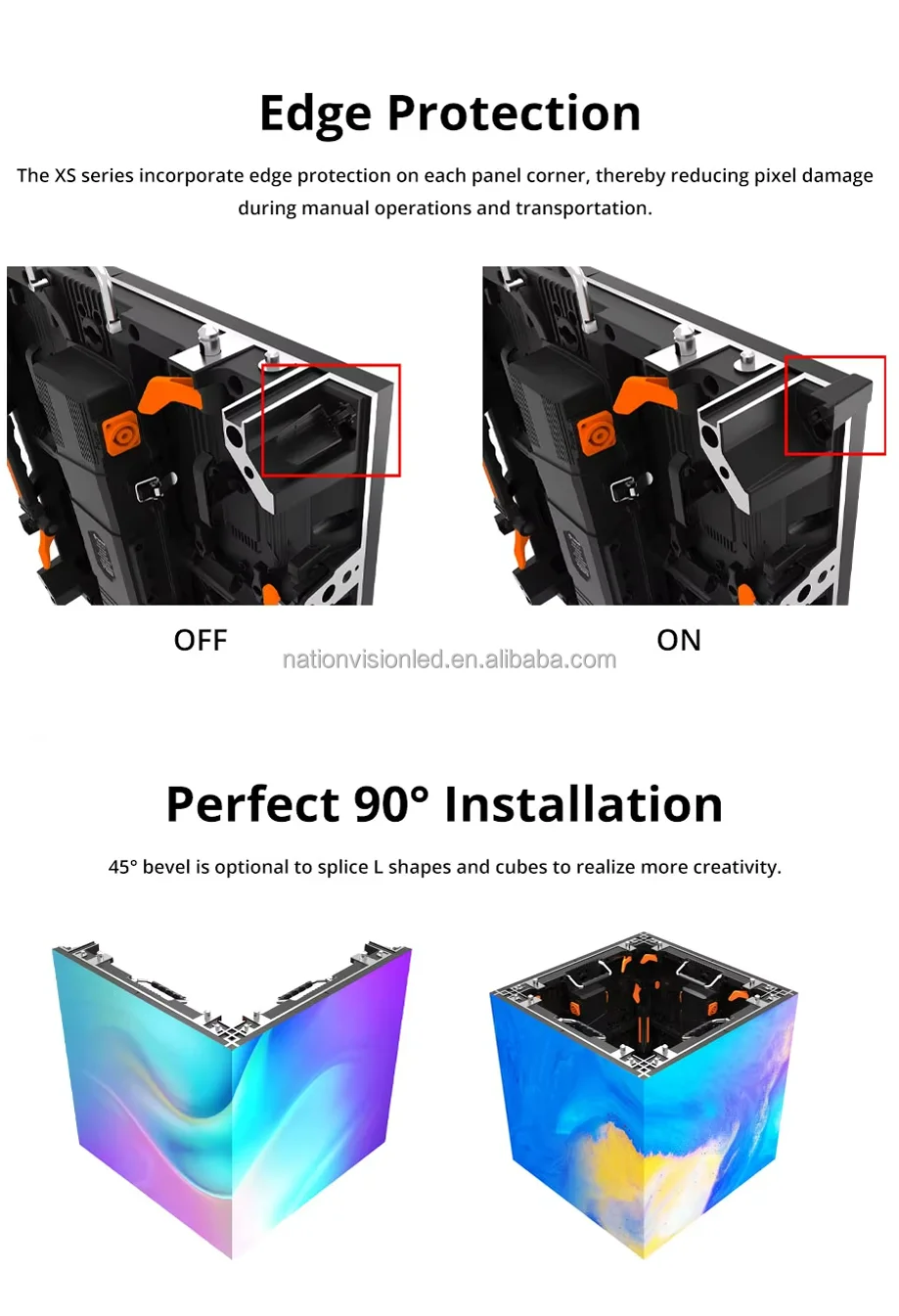 Фото Легкий светодиодный экран RGB-Mini LED P2.6-P4.81 для внутреннего и наружного использования, панели 500x1000 мм, 5-панельный видеостенд для сцены и мероприятий, модульный. №4