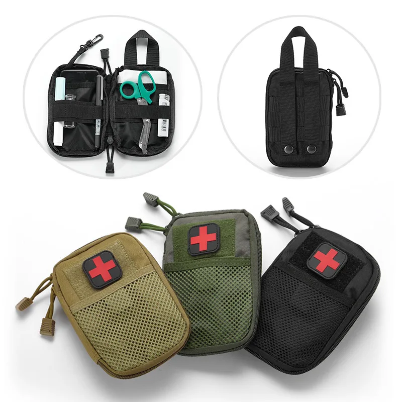 

Nylon Tactical Medical Bag Military First Aid Kit Bag Bug Out Bag Water Resistant For Hiking Travel Home Car Emergency Treatment