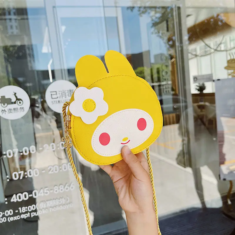 

Kawaii Sanrio My Melody Kid's Messenger Bag Girls Cute Princess Small Bag Fashion All-Match Shoulder Bag Coin Purse Mini Bag