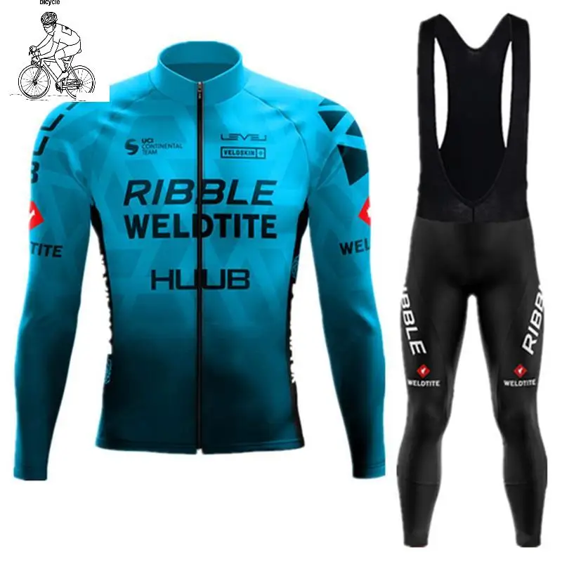 

HUUB Team Cycling Jersey Set 2022 Man Autumn MTB Race Cycling Clothing Long Sleeve Ropa Ciclismo Outdoor Riding Bike Uniform