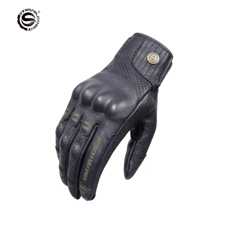 Перчатки мотоциклетные из козьей кожи для мужчин и женщин мягкие износостойкие