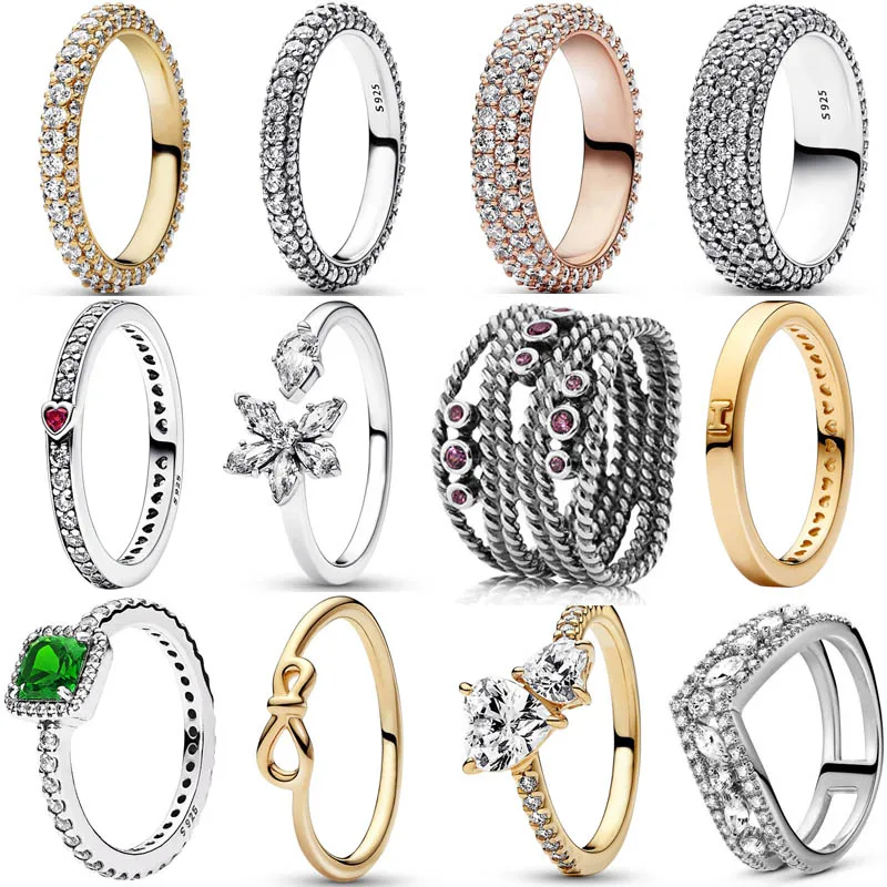 

Женское кольцо из серебра 925 пробы, с тремя рядами и узлом