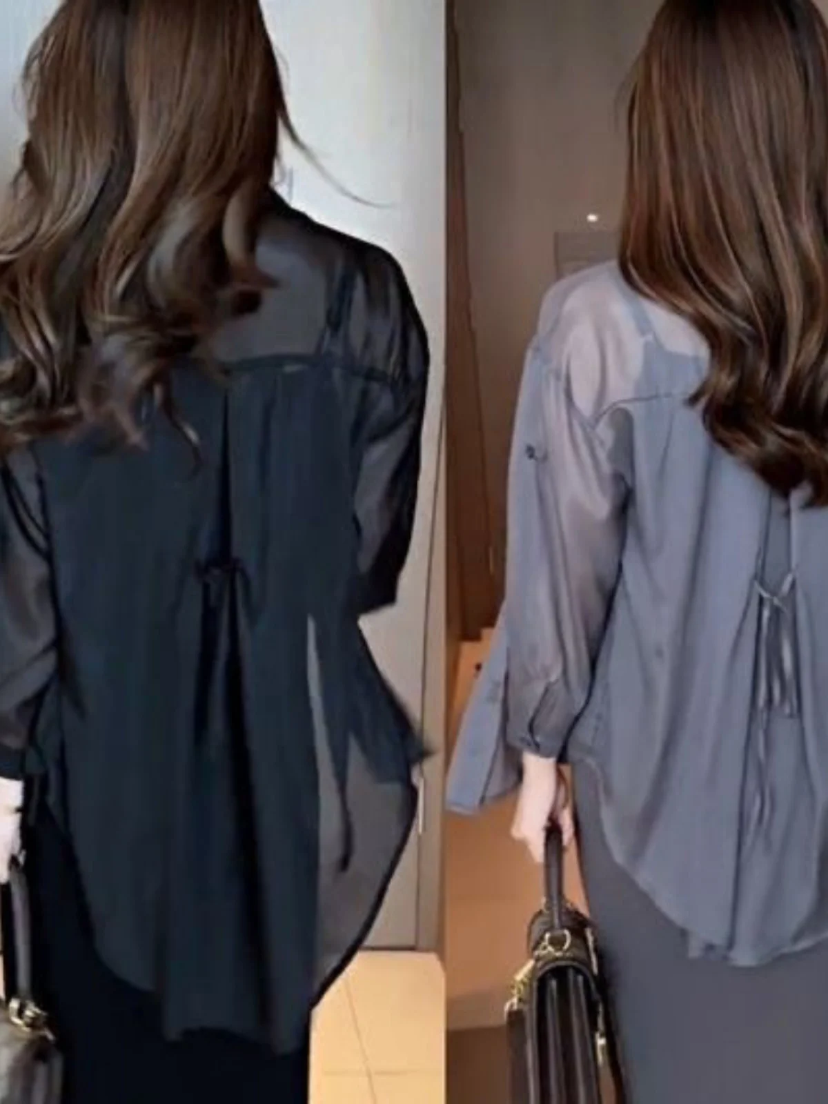 Классическая Серая одежда для защиты от солнца из ледяного шелка женская тонкая