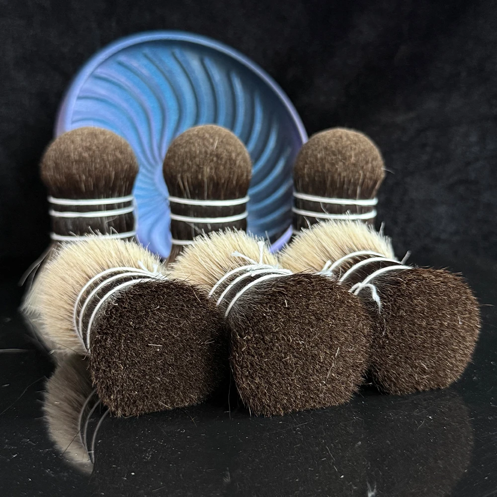 Фото Щетка для бритья GDMG BRUSH SHD, натуральные черные волосы, узелковая или веерообразная форма, инструмент для барбершопа с пеной. №5