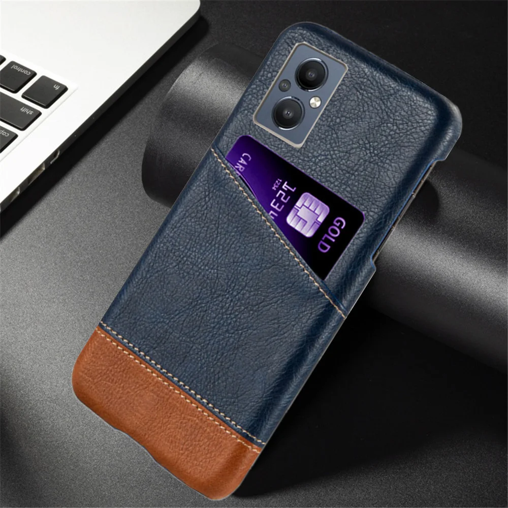 

Luxury Case For Oppo Reno 7Z 5G Case Card Slot Holder Mixed Splice PU Leather Cover For Oppo Reno7 Z 5G Cover For Oppo Reno 7Z