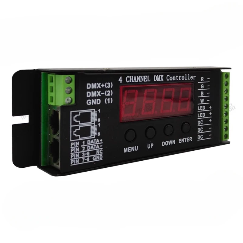 Фото Декодер DMX512 RGBW, четырехканальный светильник с жестким световым контроллером, 12 В, 24 В, управление сценическим освещением KTV №2