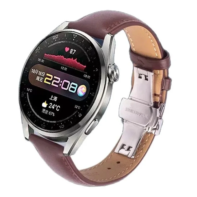 Leather Loop Strap for Samsung Glaxy watch 4/classic/46mm/42mm/44mm/3/45mm 20mm 22mm Bracelet Galaxy watch active 2 strap