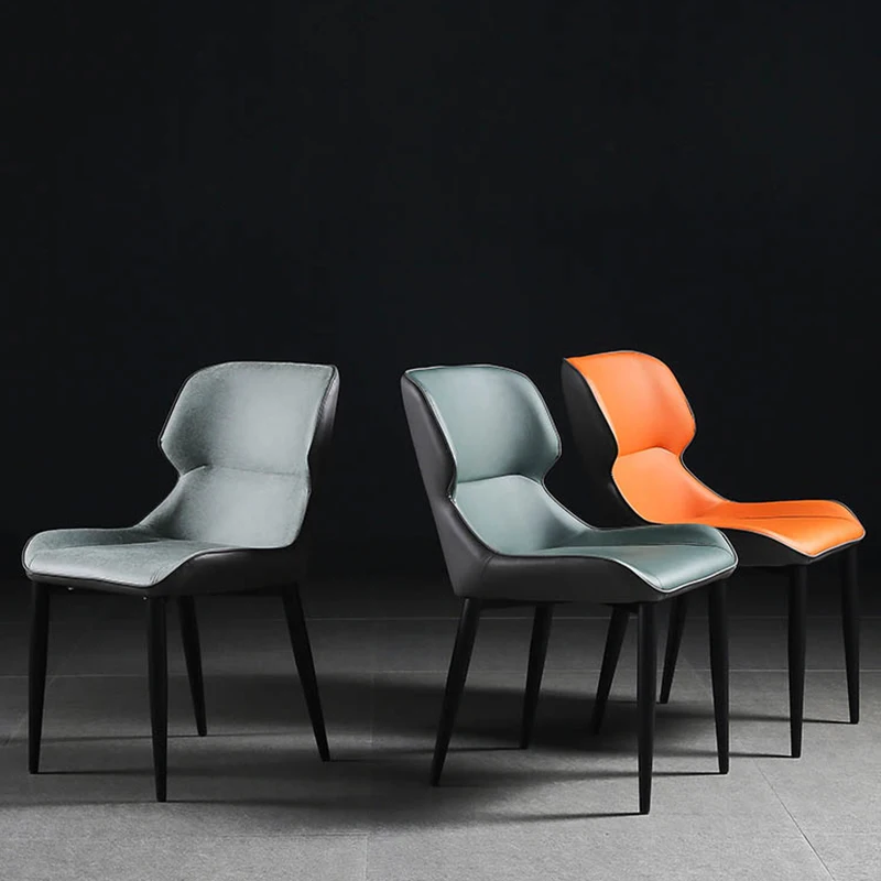 

Upholstered Luxuryer Dining Chairs Modern Luxury Individual Dinner Dining Chairs Leather Pedicure Silla Bedroom Cafe Furniture