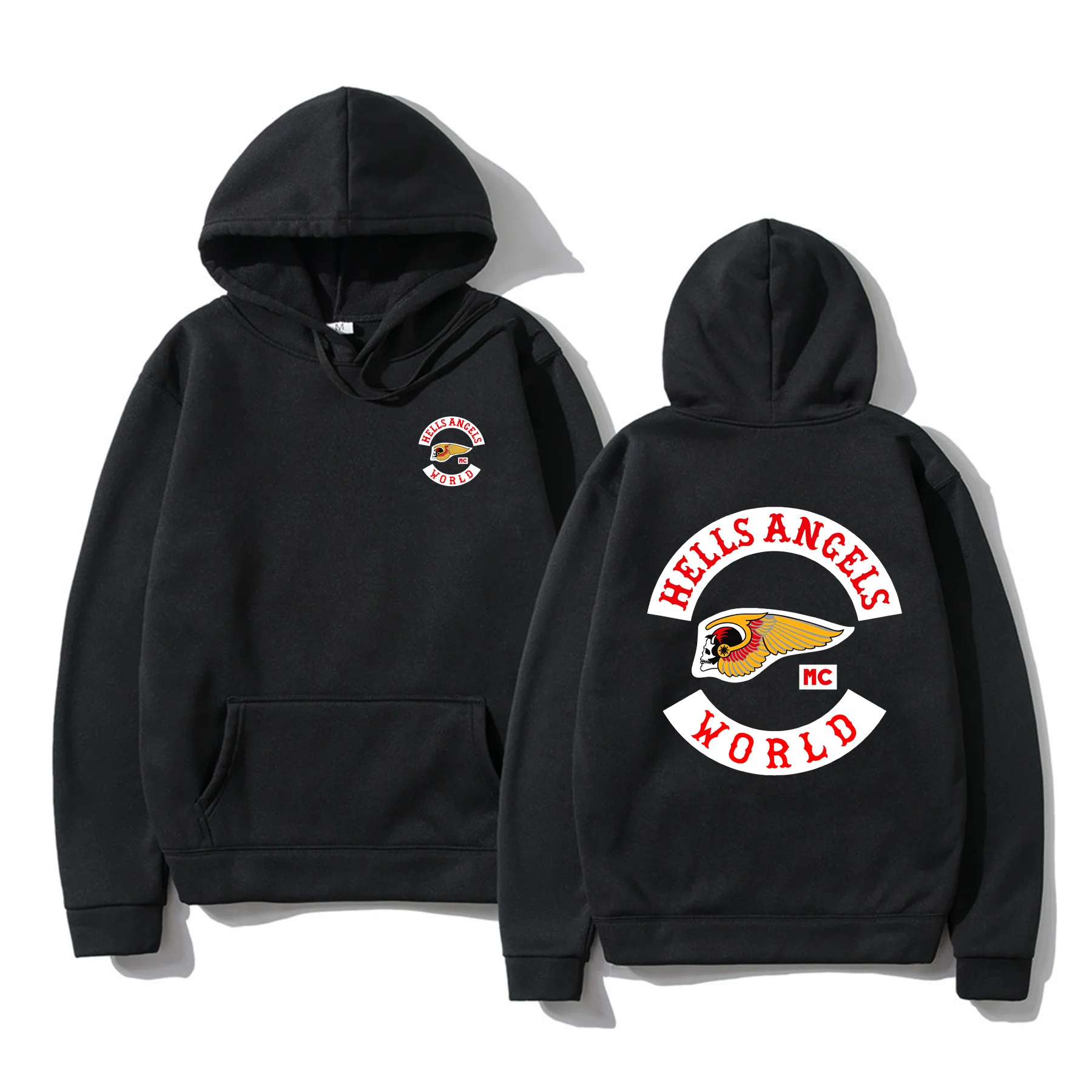 

Winter Cotton Essential Men Hells Angels Motorcycle Club World Hoodie Sweatshirts Graphic Hoodies Y2k Long Sleeves Unisex M-5XL