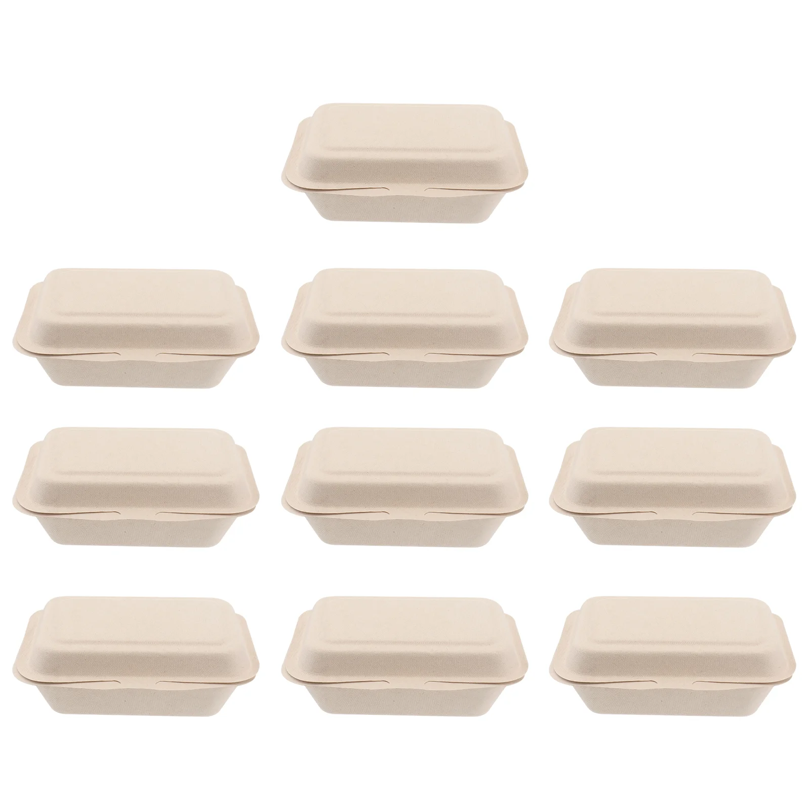 

50pcs 600ml Disposable Containers Paper Food Takeout Box Eco-friendly Lunch Doggy Boxes