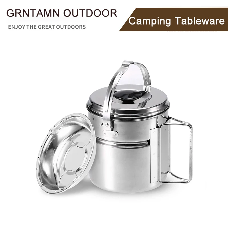 Набор посуды для кемпинга Дорожная большая сумка из нержавеющей стали 304